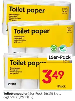 Rusta Toilettenpapier Angebot