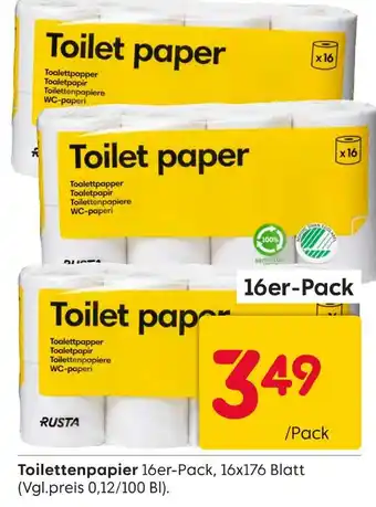 Rusta Toilettenpapier Angebot