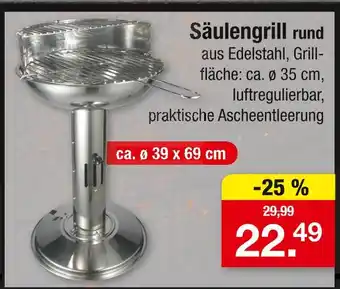 Zimmermann Säulengrill rund Angebot
