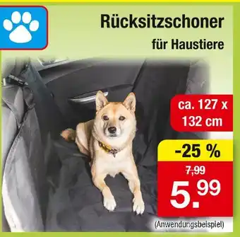 Zimmermann Rücksitzschoner Angebot