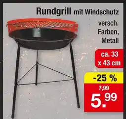 Zimmermann Rundgrill mit windschutz Angebot