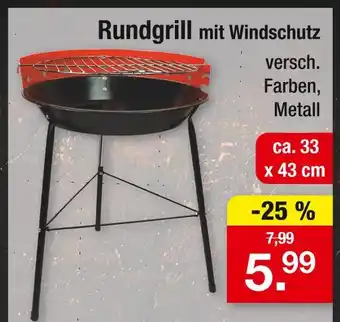 Zimmermann Rundgrill mit windschutz Angebot