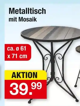 Zimmermann Metalltisch Angebot