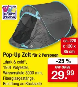 Zimmermann Happy people pop-up zelt für 2 personen Angebot