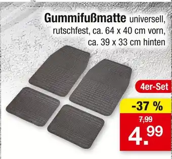Zimmermann Gummifußmatte Angebot