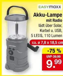 Zimmermann Easymaxx akku-lampe mit radio Angebot