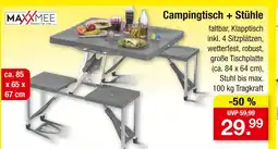 Zimmermann Maxxmee campingtisch + stühle Angebot