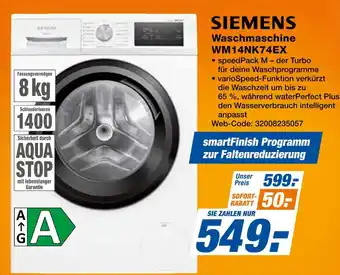 Expert Siemens waschmaschine wm14nk74ex Angebot