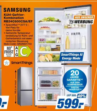 Expert Samsung kühl-gefrier-kombination rb34c600csa/ef Angebot