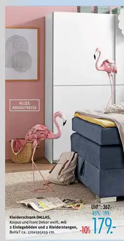 Trends Möbel Kleiderschrank dallas oder boxspringbett eileen Angebot