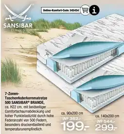 Ostermann Sansibar living 7-zonen-taschenfederkernmatratze 500 sansibar brande Angebot