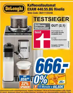 Expert Delonghi kaffeevollautomat exam 440.55.bg rivelia Angebot