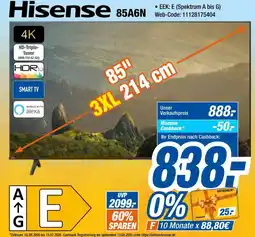 Expert Hisense 85a6n Angebot