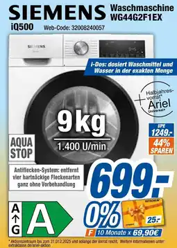 Expert Siemens waschmaschine wg44g2f1ex Angebot