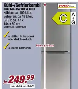 Poco Poco line kühl-/gefrierkombi kgk 144-157 cix & cdix Angebot