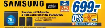 Expert Samsung soundbar mit subwoofer & rücklautsprecher hw-qs760gf/zg Angebot