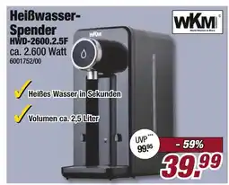 Poco Wkm heißwasser-spender hwd-2600.2.5f ca. 2.600 watt Angebot