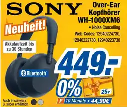 Expert Sony over-ear kopfhörer wh-1000xm6 Angebot