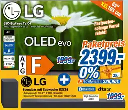 Expert Lg soundbar mit subwoofer dsc9s oder 65c49la evo tv c4 Angebot