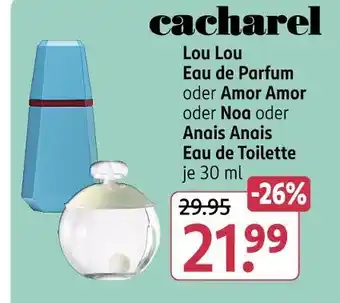 Rossmann Cacharel lou lou eau de parfum Angebot