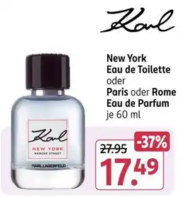 Rossmann Karl lagerfeld new york eau de toilette oder paris oder rome eau de parfum Angebot
