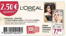 Rossmann L'oréal préférence coloration Angebot