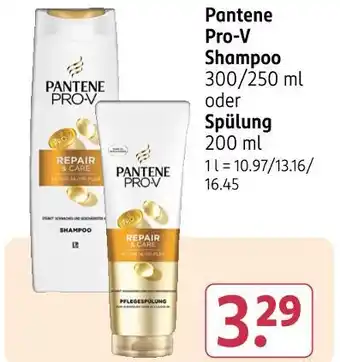 Rossmann Pantene pro-v shampoo Angebot