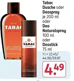 Rossmann Tabac dusche Angebot