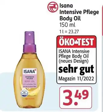 Rossmann Isana intensive pflege body oil Angebot