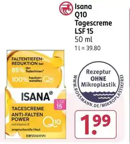 Rossmann Isana q10 tagescreme Angebot