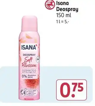 Rossmann Isana deospray soft blossom Angebot