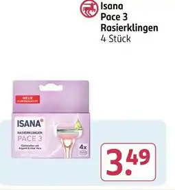 Rossmann Isana pace 3 rasierklingen Angebot