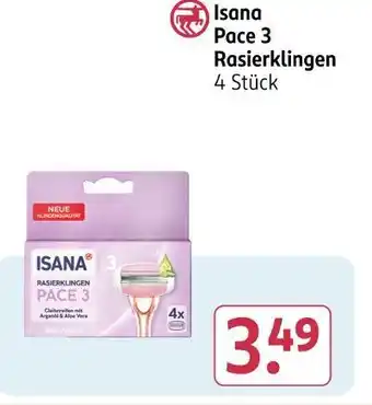 Rossmann Isana pace 3 rasierklingen Angebot