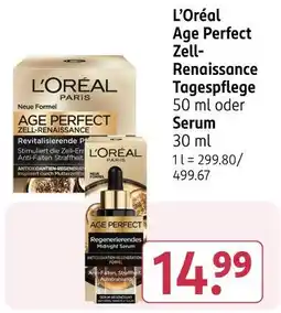 Rossmann L'oréal age perfect zell-renaissance tagespflege Angebot