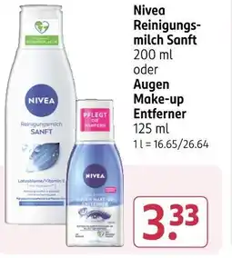 Rossmann Nivea reinigungsmilch sanft Angebot