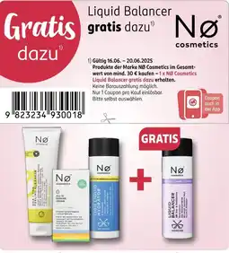 Rossmann Nø cosmetics liquid balancer gratis dazu Angebot