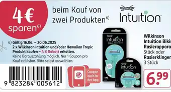 Rossmann Wilkinson wilkinson intuition bikini rasierapparat oder rasierklingen Angebot