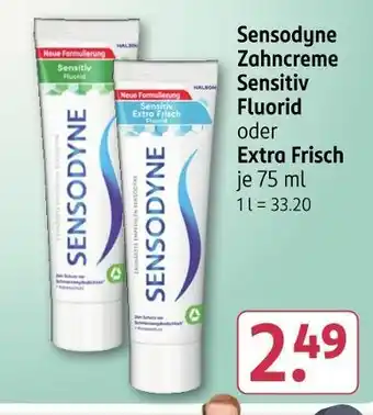 Rossmann Sensodyne zahncreme sensitiv fluorid Angebot
