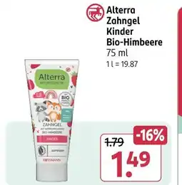 Rossmann Alterra zahngel kinder bio-himbeere Angebot