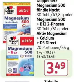 Rossmann Doppelherz magnesium 500 für die nacht Angebot