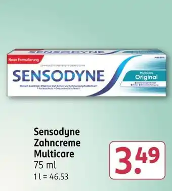 Rossmann Sensodyne zahncreme multicare Angebot