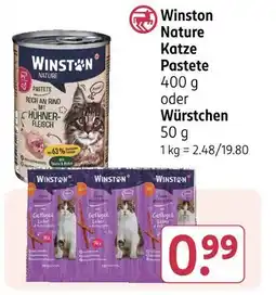 Rossmann Winston nature katze pastete oder würstchen Angebot