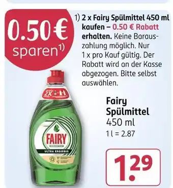 Rossmann Fairy spülmittel Angebot