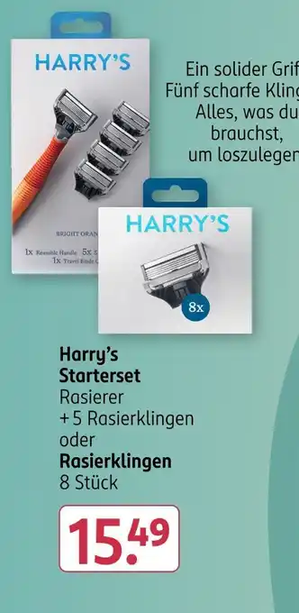 Rossmann Harry's harry’s starterset rasierer + 5 rasierklingen Angebot