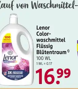 Rossmann Lenor colorwaschmittel flüssig blütentraum Angebot