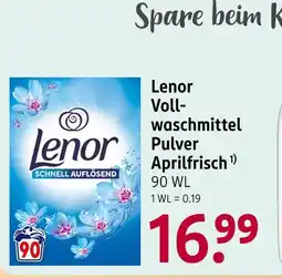 Rossmann Lenor vollwaschmittel pulver aprilfrisch Angebot