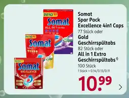 Rossmann Somat spar pack excellence 4in1 caps Angebot