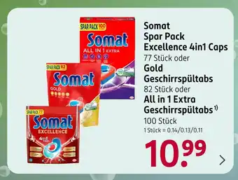 Rossmann Somat spar pack excellence 4in1 caps Angebot
