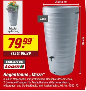 toom Baumarkt Toom regentonne „maze“ Angebot
