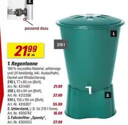 toom Baumarkt Regentonne, unterstand oder fallrohrfilter „speedy“ Angebot